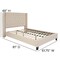 Flash Furniture Full Size Beige Fabric Platform Bed & Mattress HG-BM10-34-GG - alternate 4